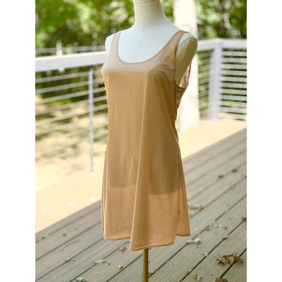 Spanx The Sweep Tank Slip (10073R) Nude Semi Sheer Large Layer Base Intimates - Picture 8 of 14